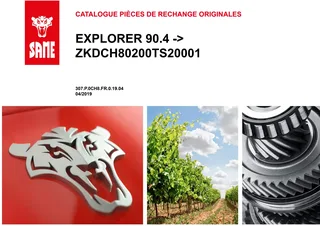 Catalogue de pièces détachées: EXPLORER 90.4 → ZKDCH80200TS20001 – parts catalogue cover