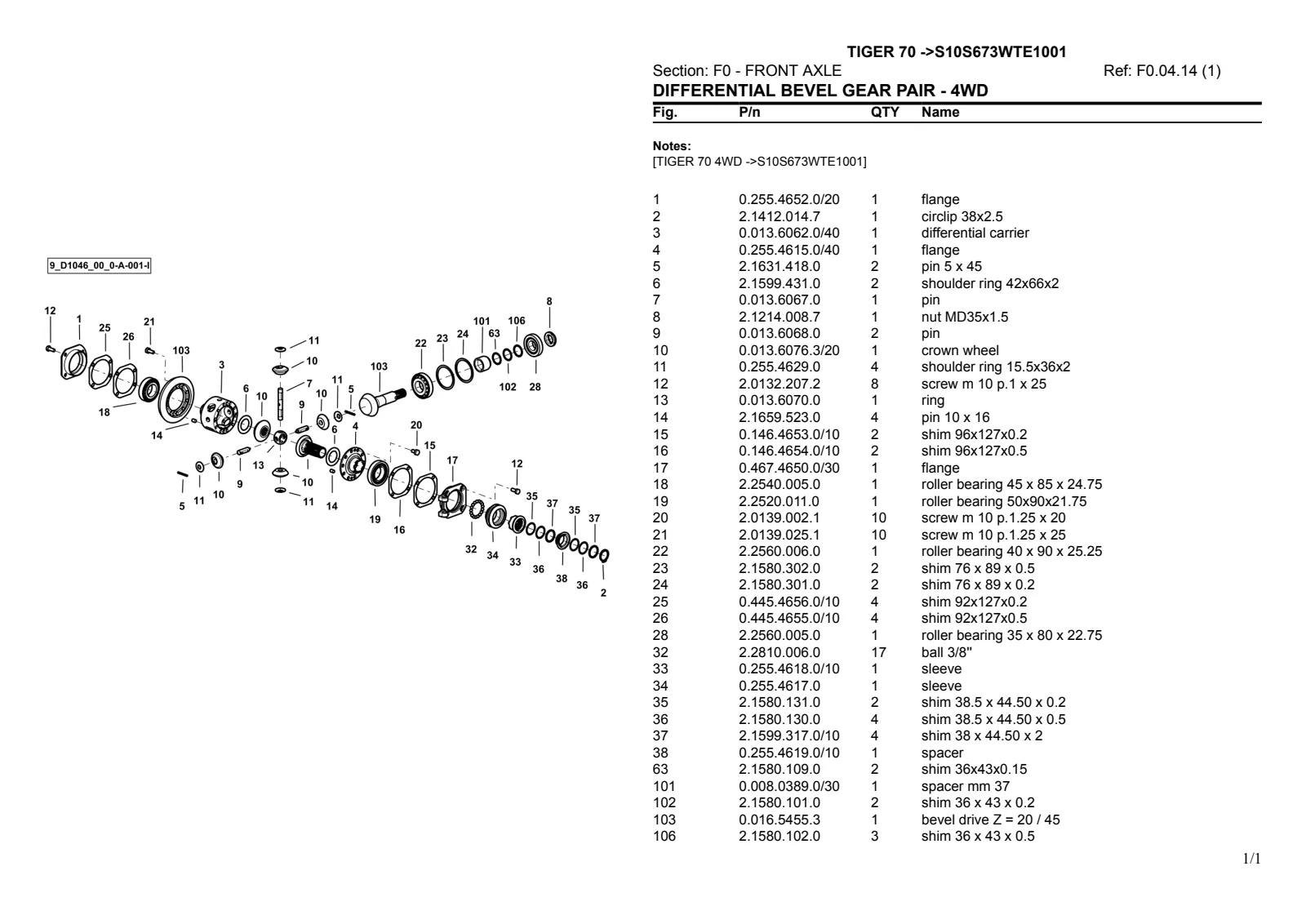 Parts Catalogue: TIGER 70 → S10S673WTE1001 – parts catalogue sample 2