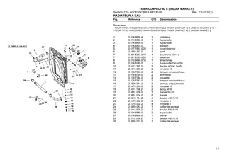 Catalogue de pièces détachées: TIGER COMPACT 42 E ( INDIAN MARKET ) – parts catalogue sample 1