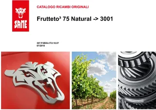 Catalogo ricambi: Frutteto³ 75 Natural → 3001 – parts catalogue cover