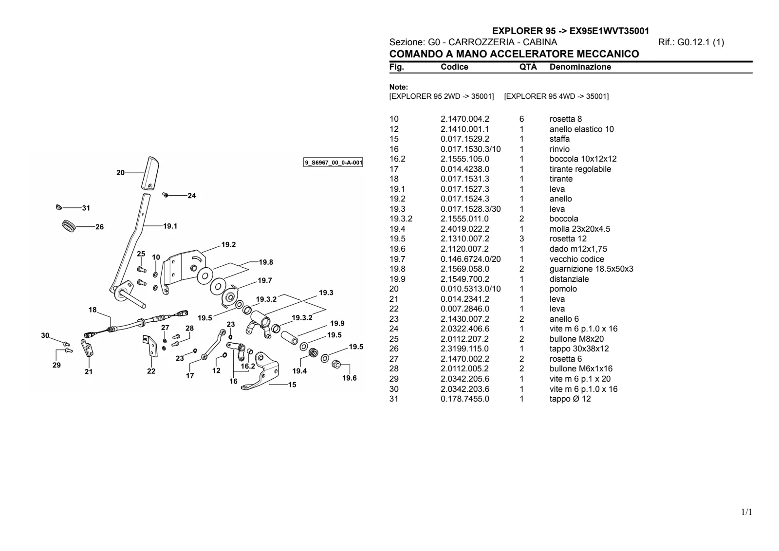 Catalogo ricambi: EXPLORER 95 → EX95E1WVT35001 – parts catalogue sample 3
