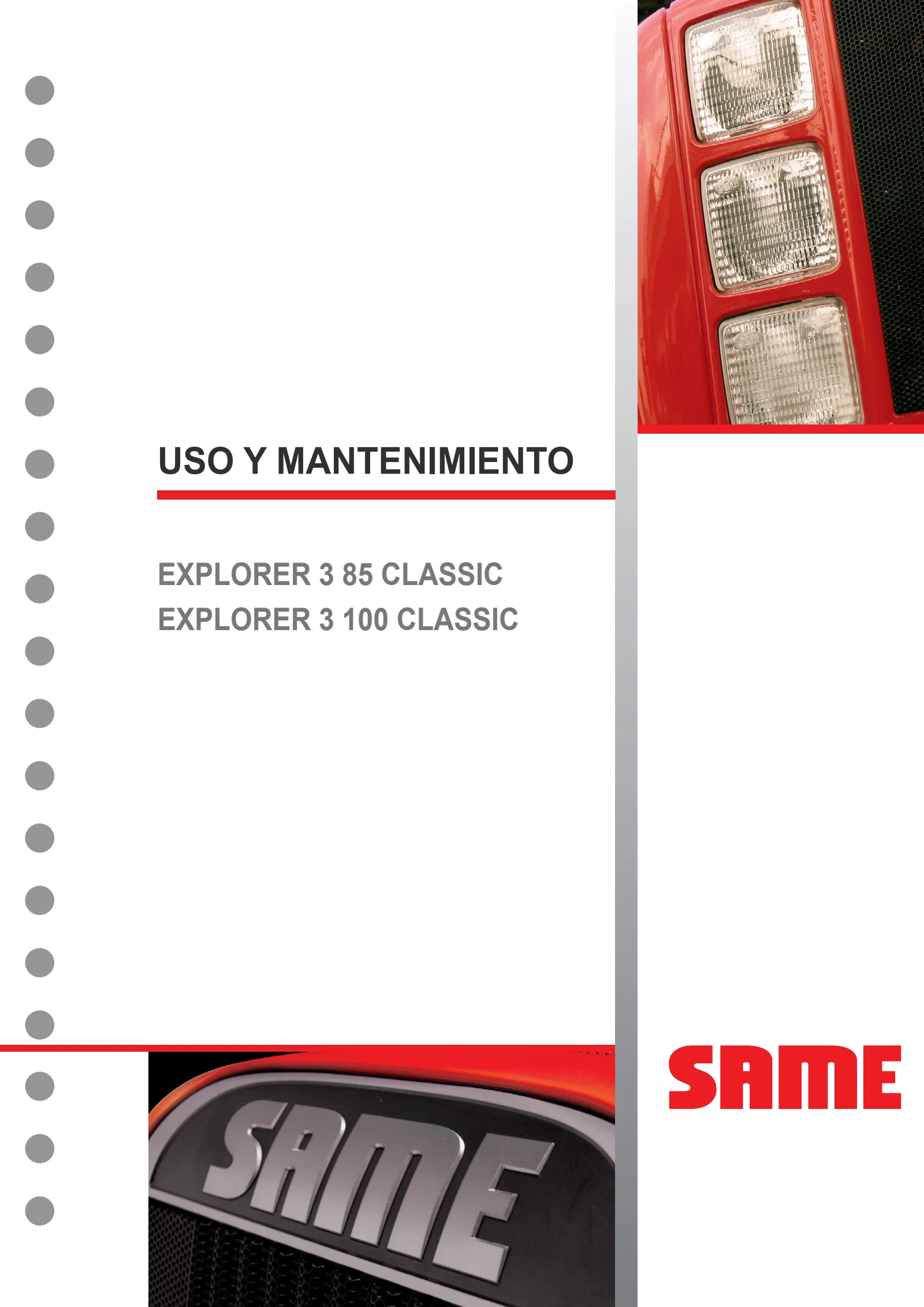 Manual del conductor: EXPLORER³ 85 CLASSIC → S14S804WVT15001