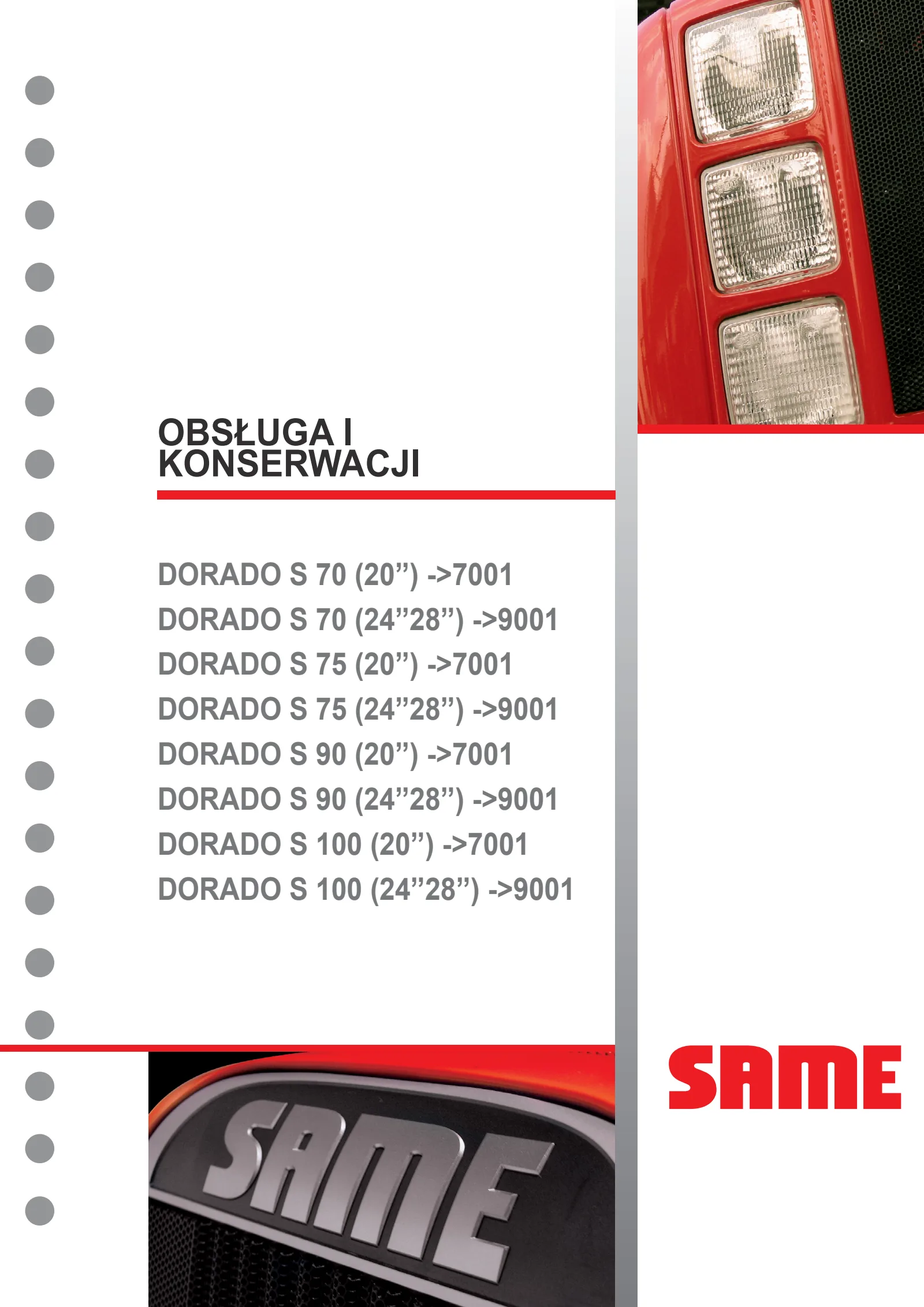 Instrukcja operatora: DORADO S 70 (20'') → S10N673WVT7001