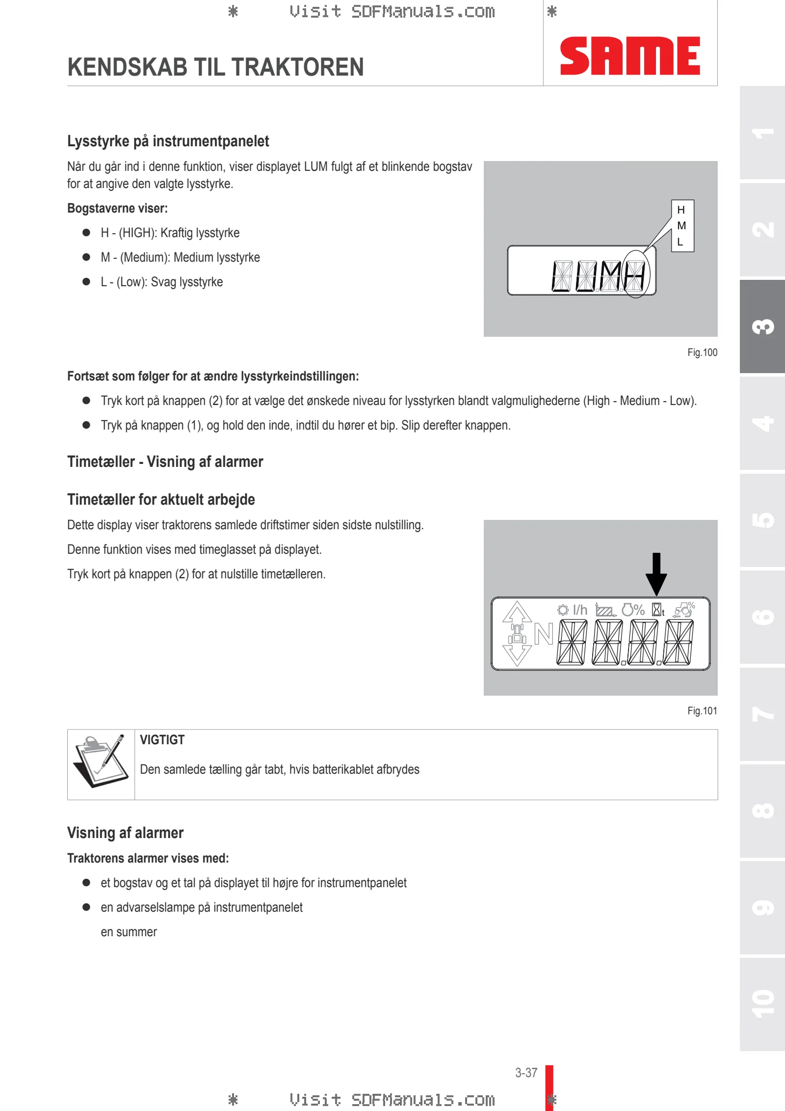 Betjeningshåndbog: EXPLORER³ 85 → ZKDL1302W0TS16001 – sample manual page 1