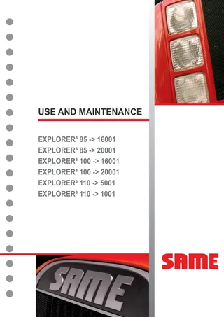 Operator's manual: EXPLORER³ 85 → ZKDL1302W0TS16001 – manual cover