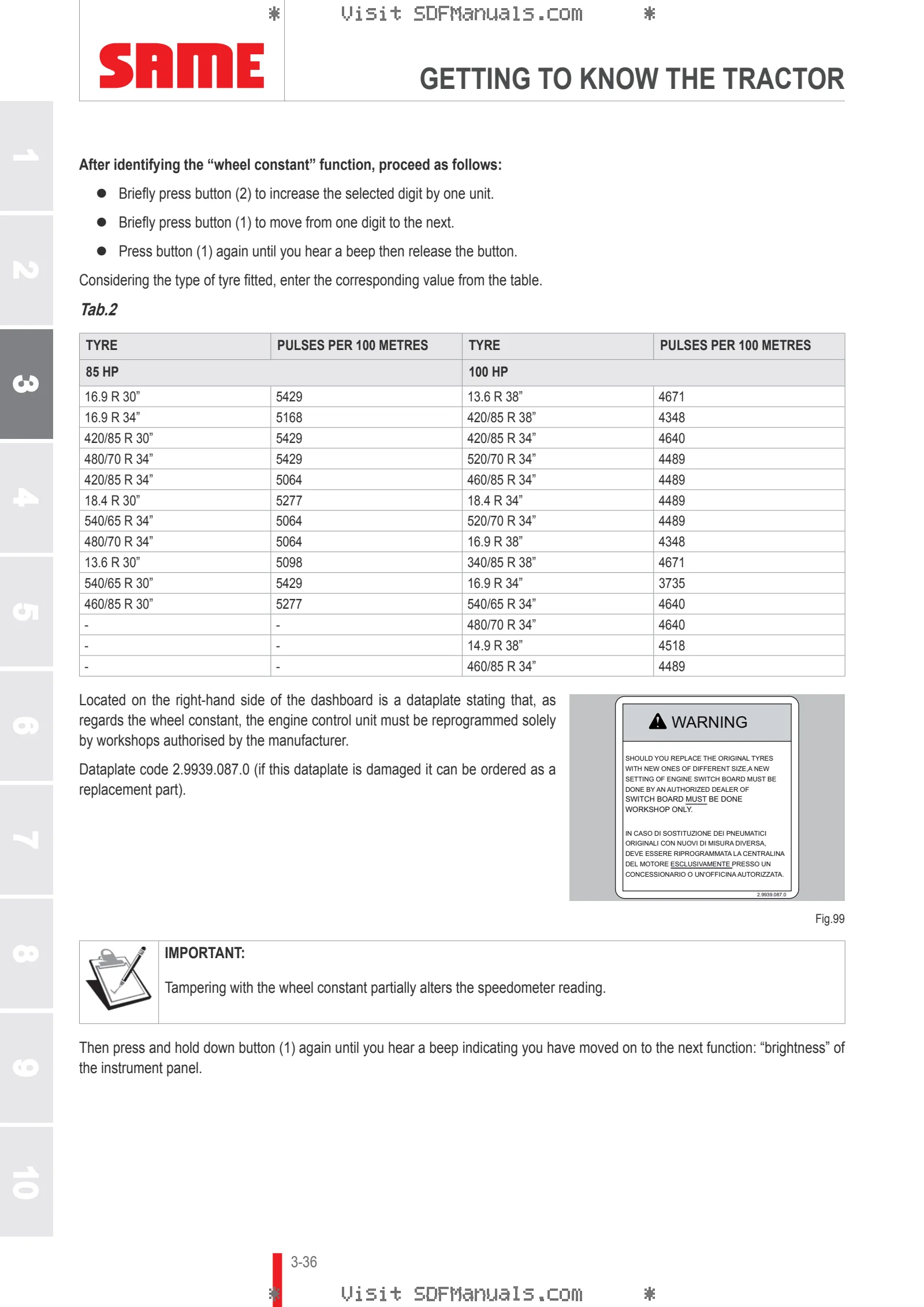 Operator's manual: EXPLORER³ 85 → ZKDL1302W0TS16001 – sample manual page 1