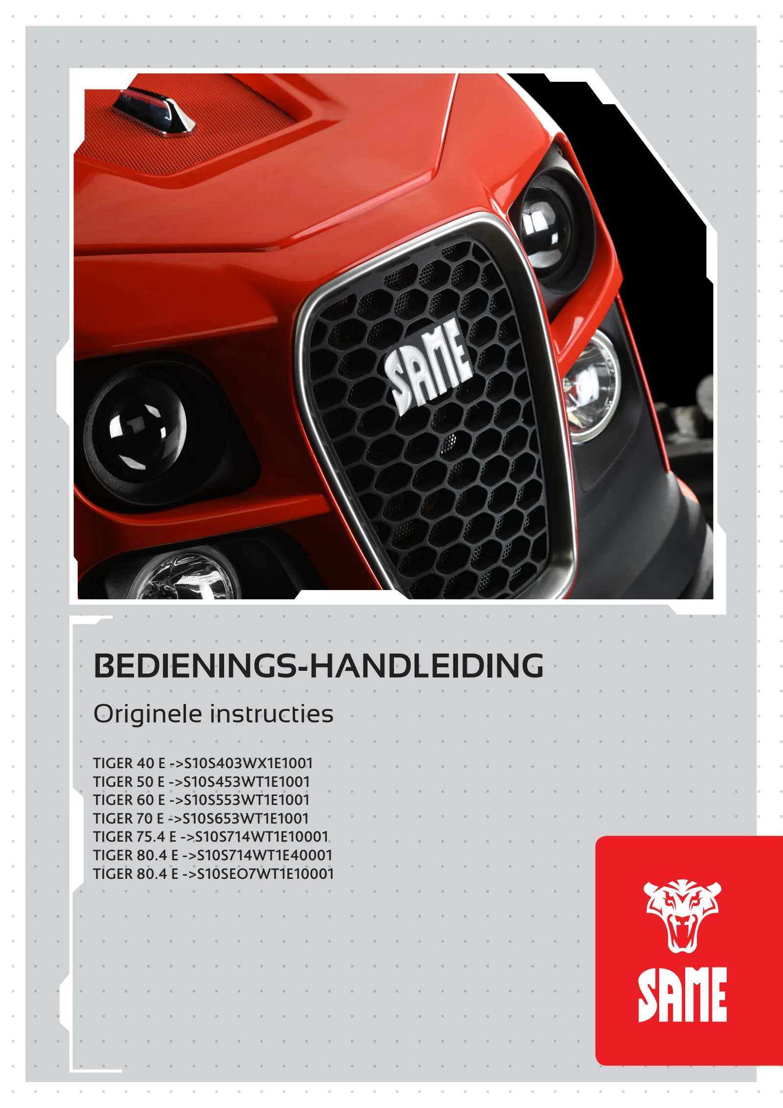 Bedieningshandleiding: TIGER 50 E → S10S453WT1E1001