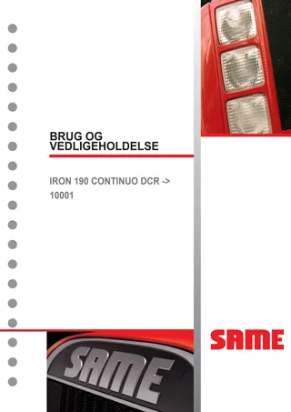 Betjeningshåndbog: IRON 190 CONTINUO DCR → WSXJ990200LS10010 – manual cover