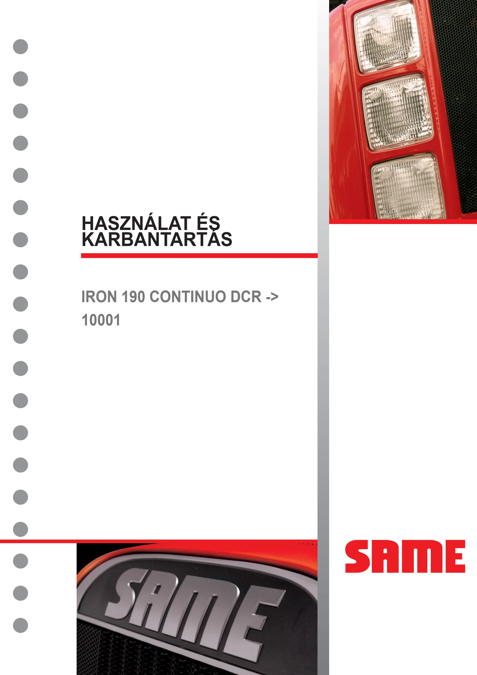 Használati utasítás: IRON 190 CONTINUO DCR → WSXJ990200LS10010