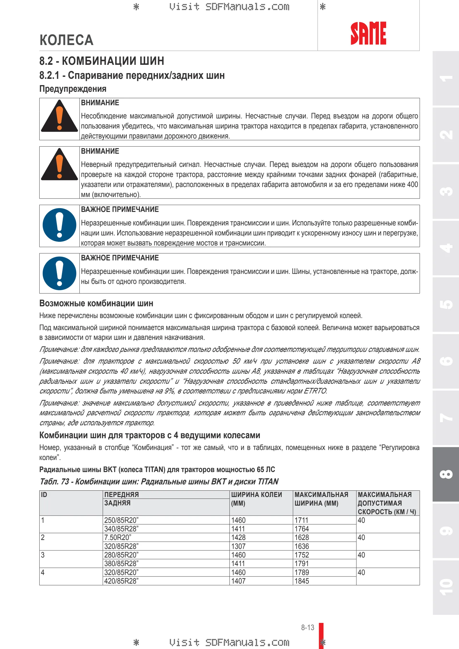 Руководство оператора: Tiger 65 → ZKDR9302W0RS01001 – sample manual page 4