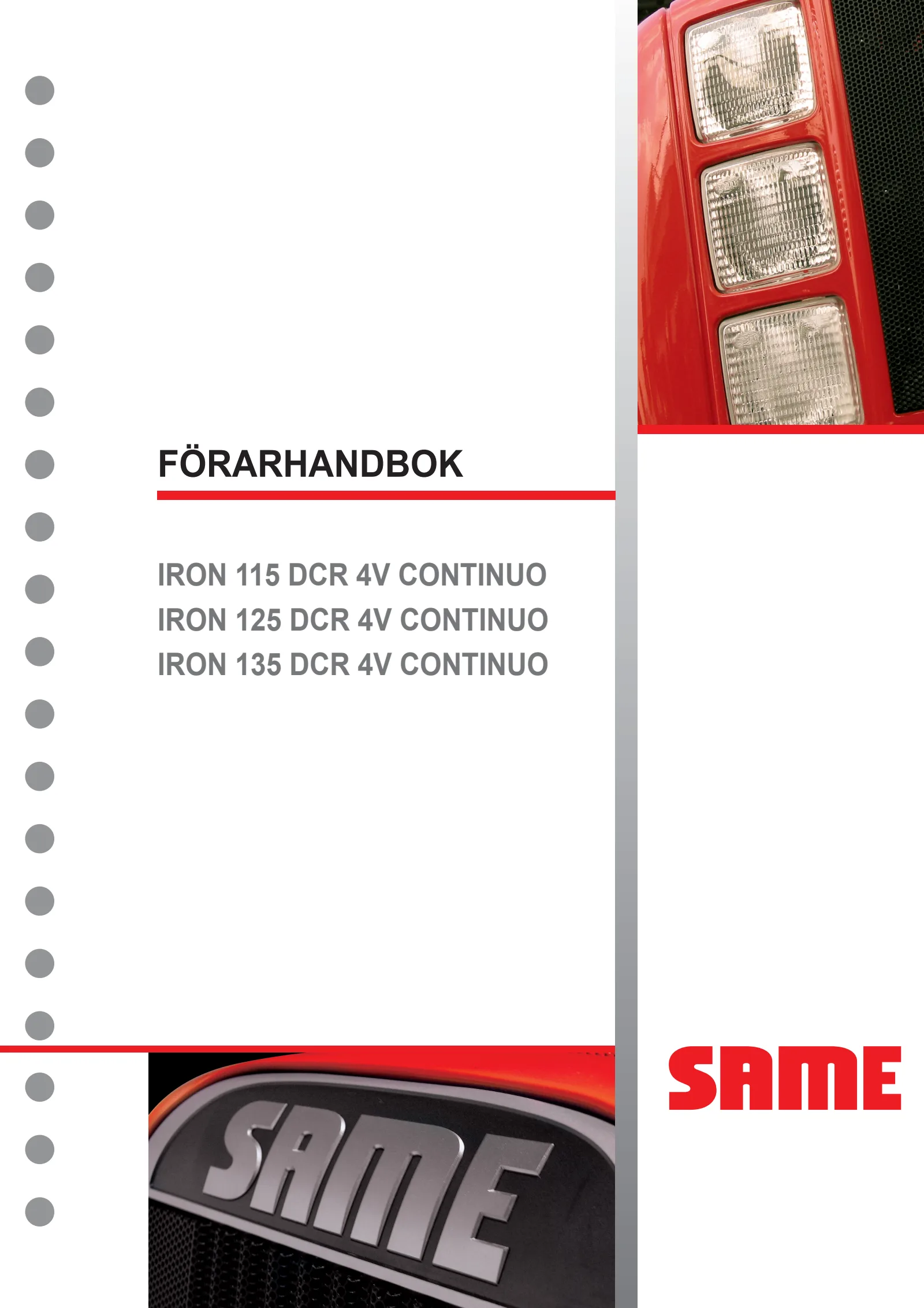Förarhandbok: IRON 115 DCR 4V CONTINUO → WSXS310200LS10010