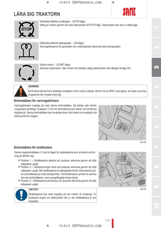 Förarhandbok: EXPLORER³ 85 E → S14P854WVT50001 – sample manual page 1
