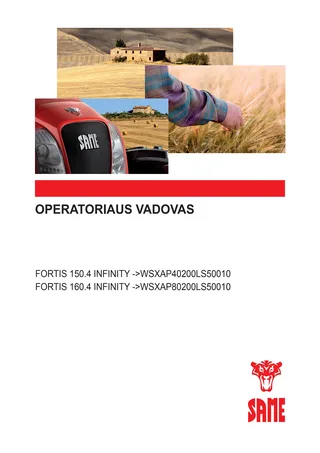 Operatoriaus vadovas: FORTIS 150.4 Infinity → WSXAP40200LS50010 – manual cover