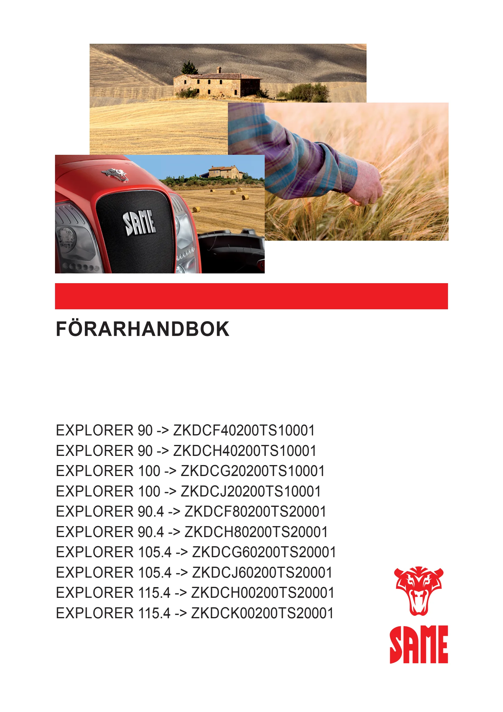 Förarhandbok: EXPLORER 90 → ZKDCF40200TS10001 – manual cover