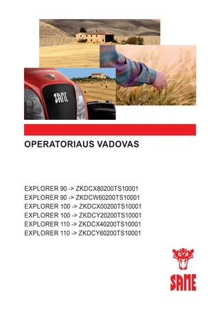 Operatoriaus vadovas: EXPLORER 90 → ZKDCX80200TS10001 – manual cover
