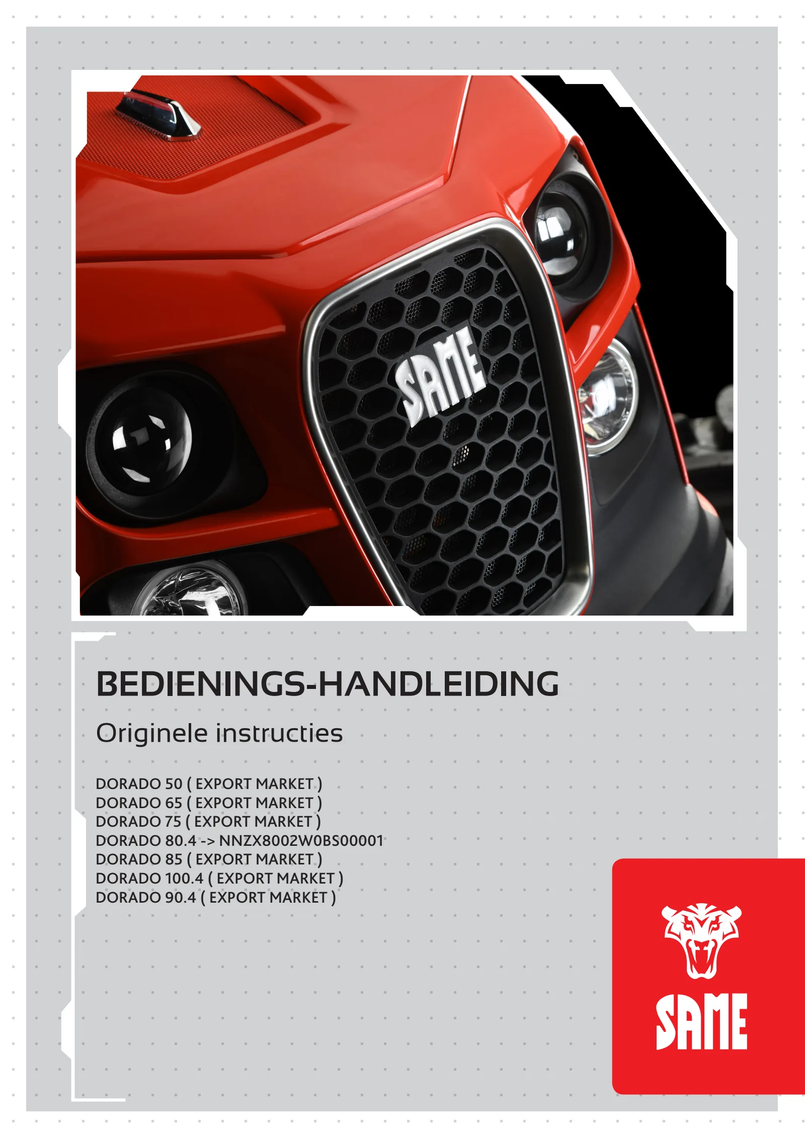 Bedieningshandleiding: DORADO 50 ( EXPORT MARKET )