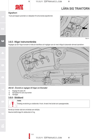 Förarhandbok: DORADO 50 ( EXPORT MARKET ) – sample manual page 1