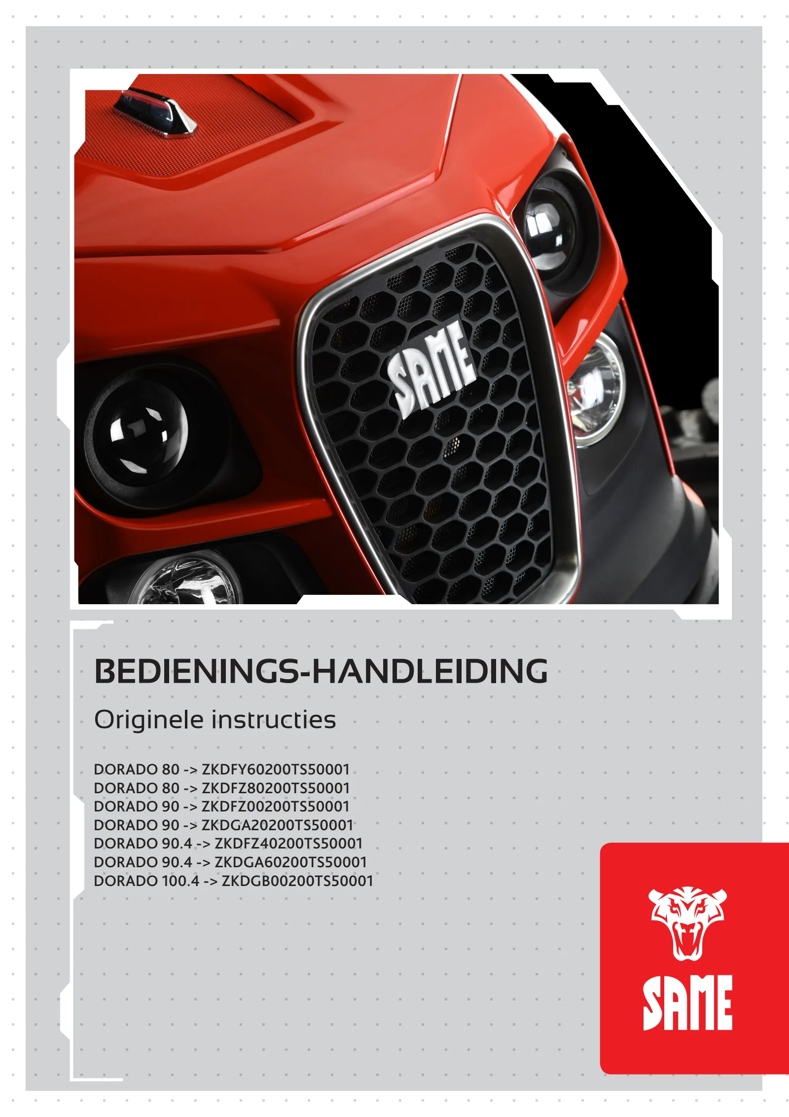 Bedieningshandleiding: DORADO 80 → ZKDFY60200TS50001