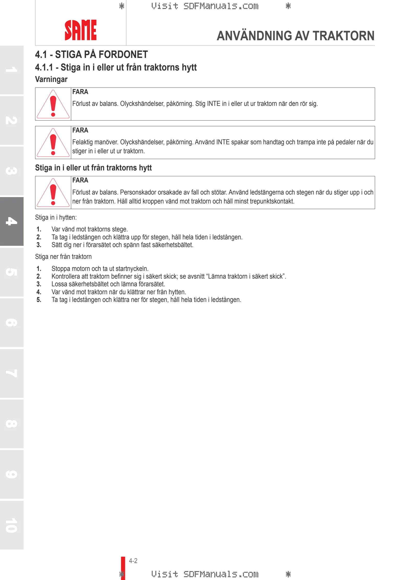Förarhandbok: TIGER 50 Compact → M1THB102V0RS10001 – sample manual page 1