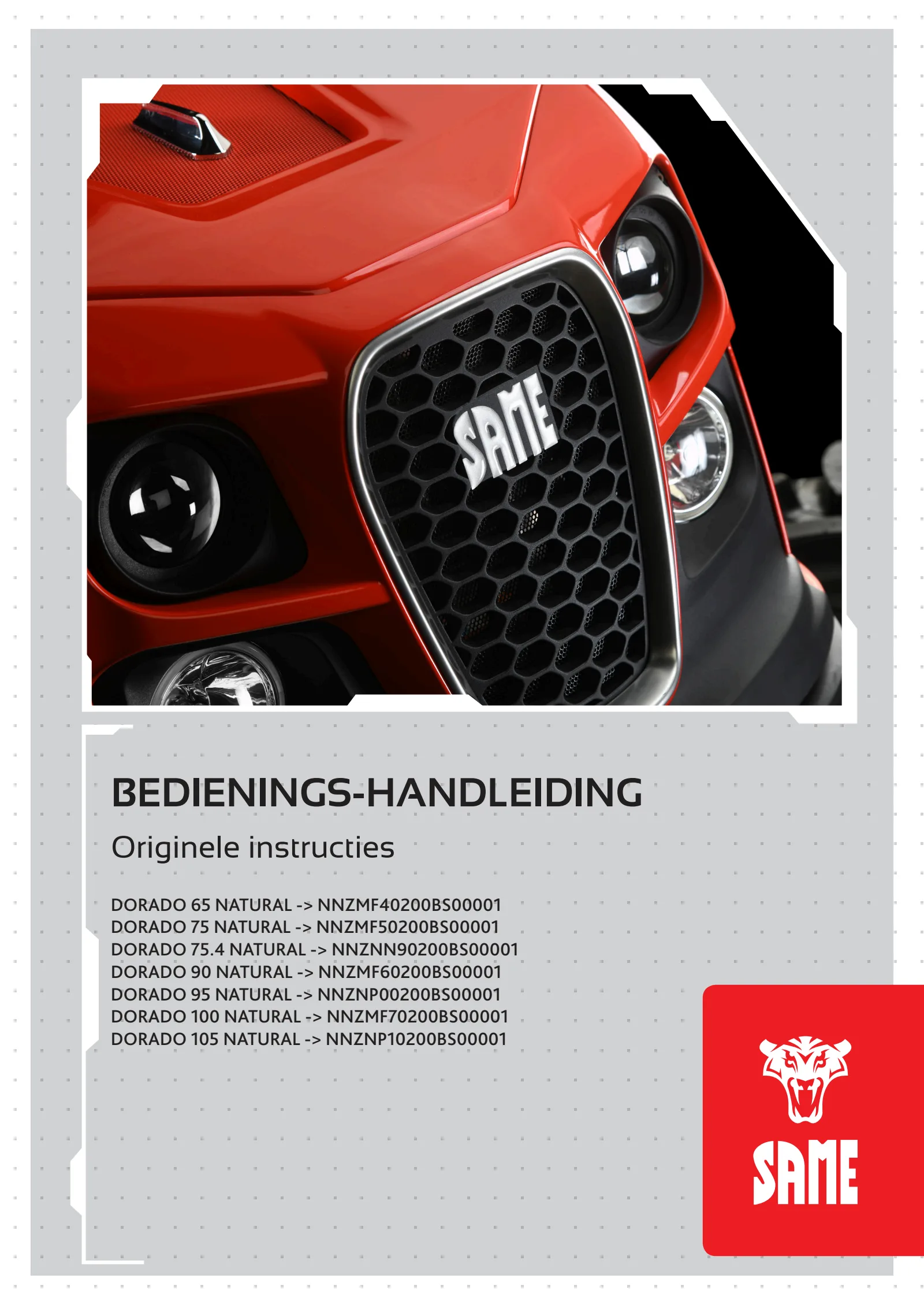 Bedieningshandleiding: DORADO 65 NATURAL → NNZMF40200BS00001