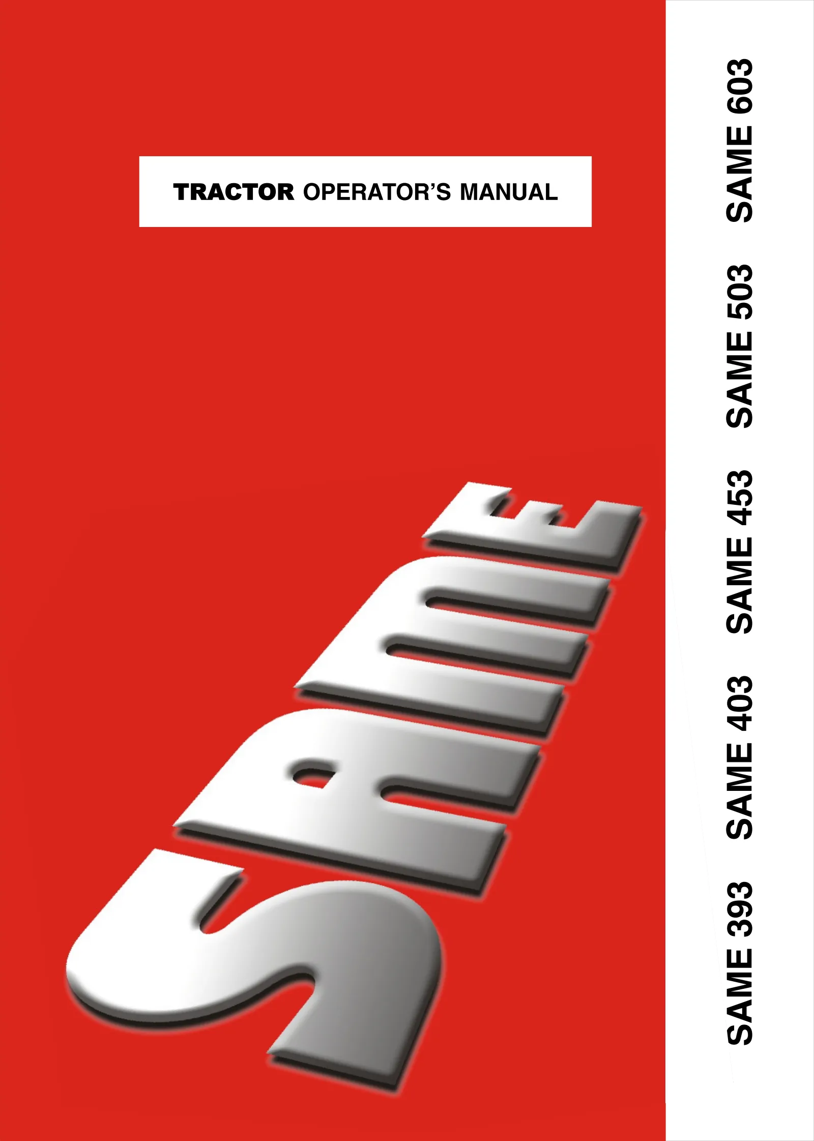 Operator's manual: 60 HD – manual cover