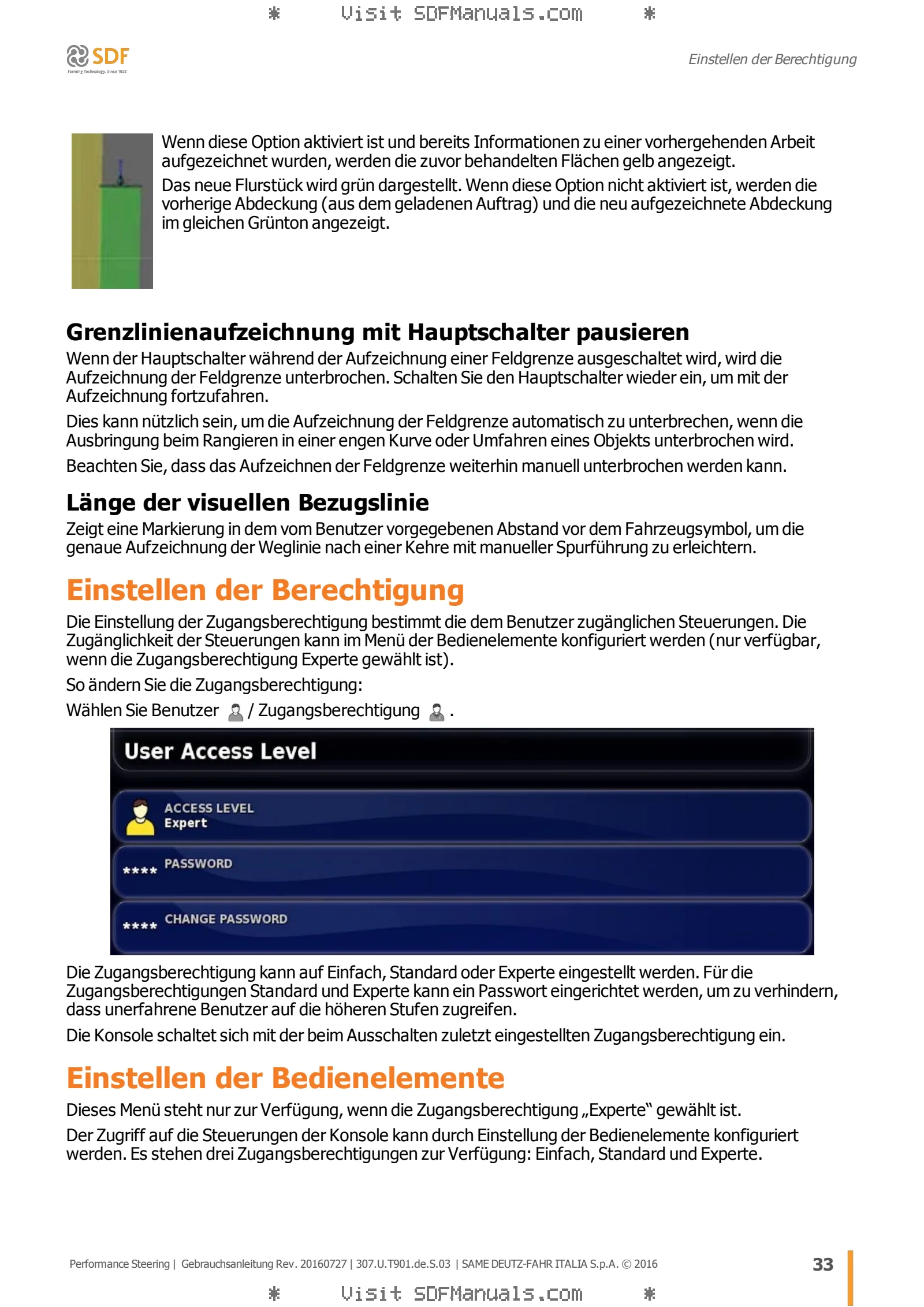 Betriebsanleitung: Performance Steering – sample manual page 1