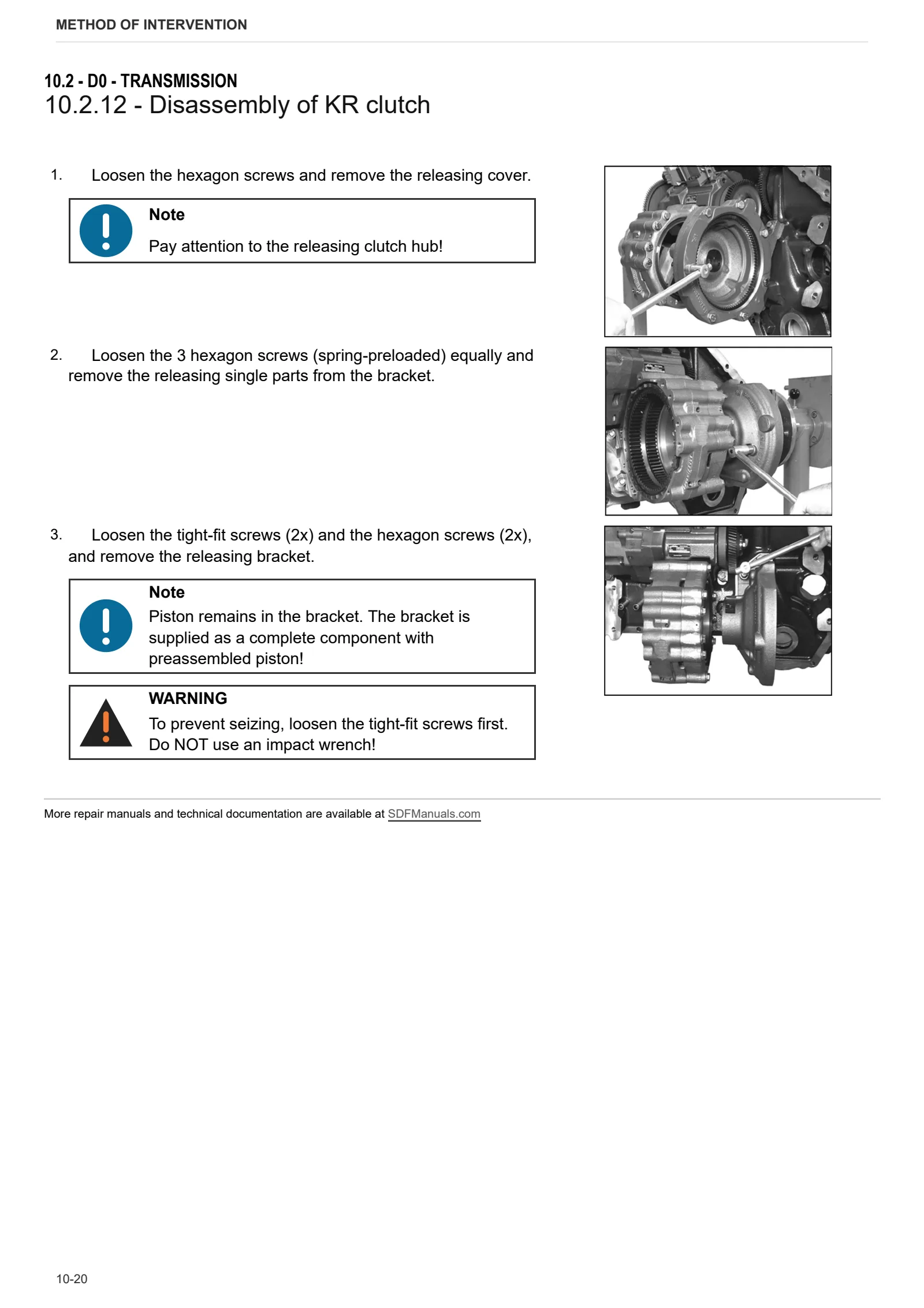 Workshop Manual: ZF S-MATIC 240 – sample manual page 1