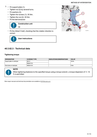 Workshop Manual: FORTIS 160.4 Infinity → WSXAP80200LS50010 – sample manual page 2