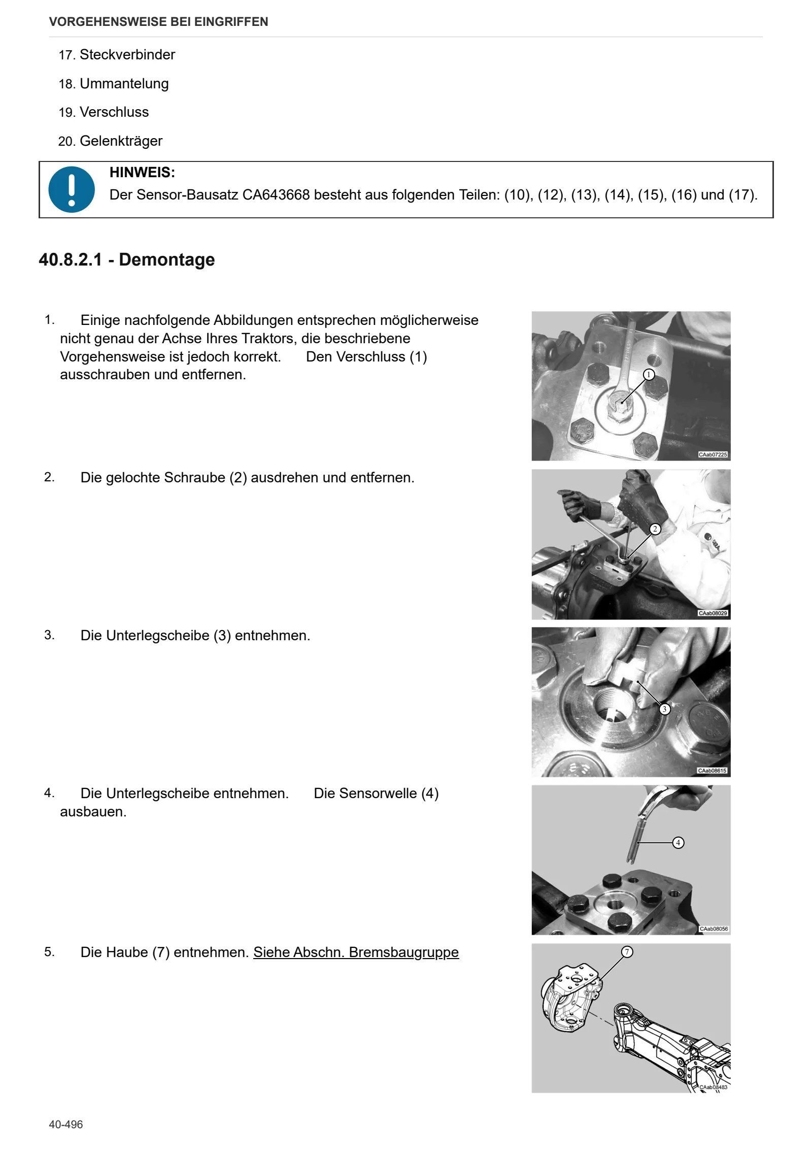 Werkstatthandbuch: Fortis 160 Infinity → WSXU240200LS50001 – sample manual page 3