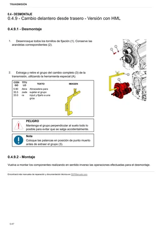 Manual de taller: SDF T5400 PS – sample manual page 1