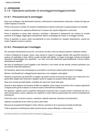 Manuale d'officina: DANA P73 – sample manual page 1