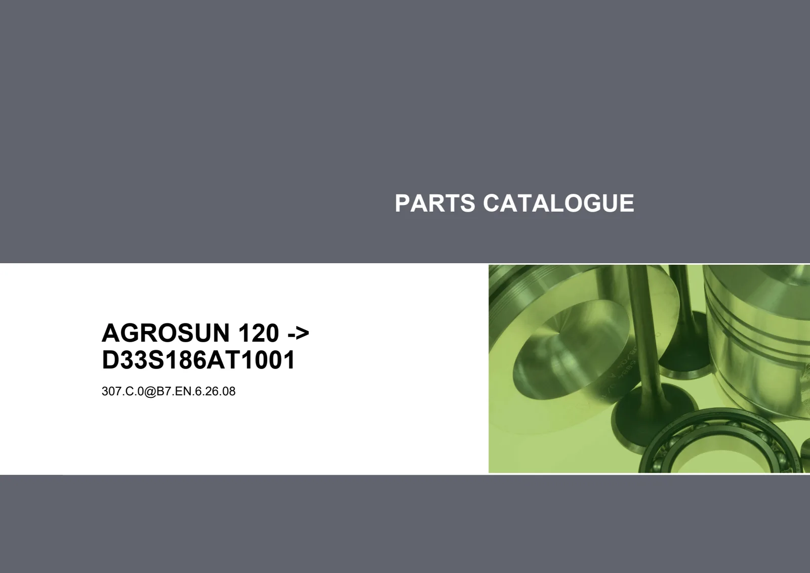 Parts Catalogue: Agrosun 120 → D33S186AT1001 – parts catalogue cover