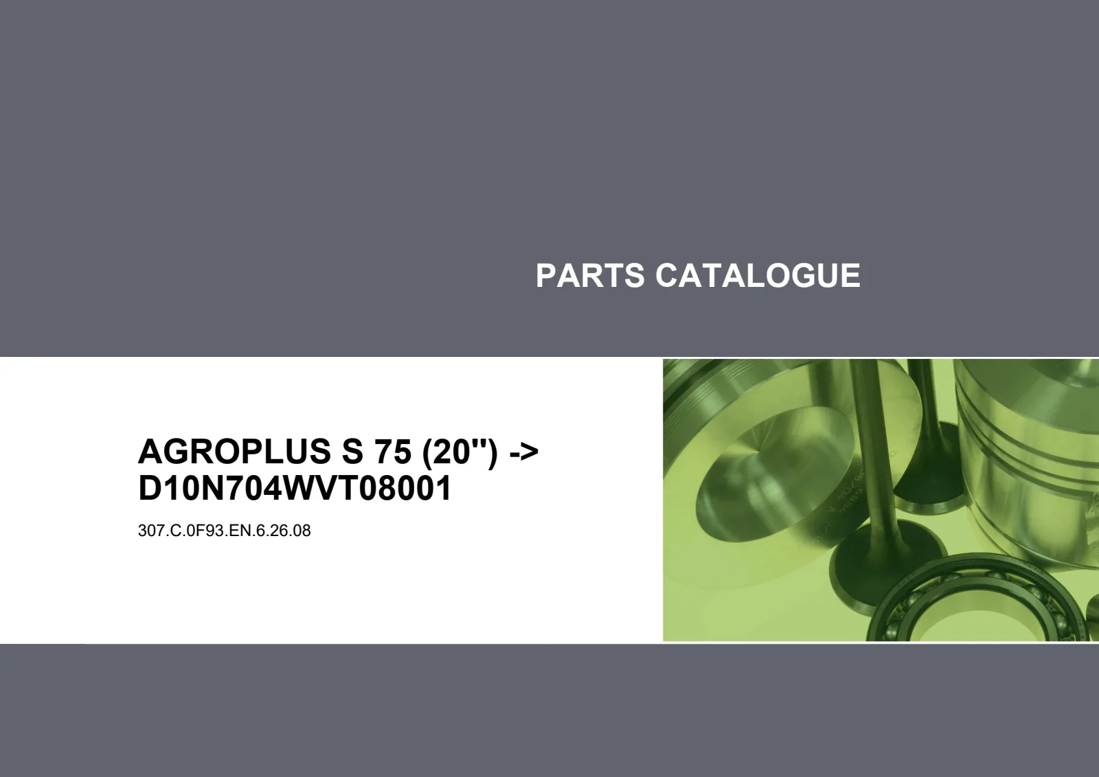 Parts Catalogue: AGROPLUS S 75 (20'') → D10N704WVT08001