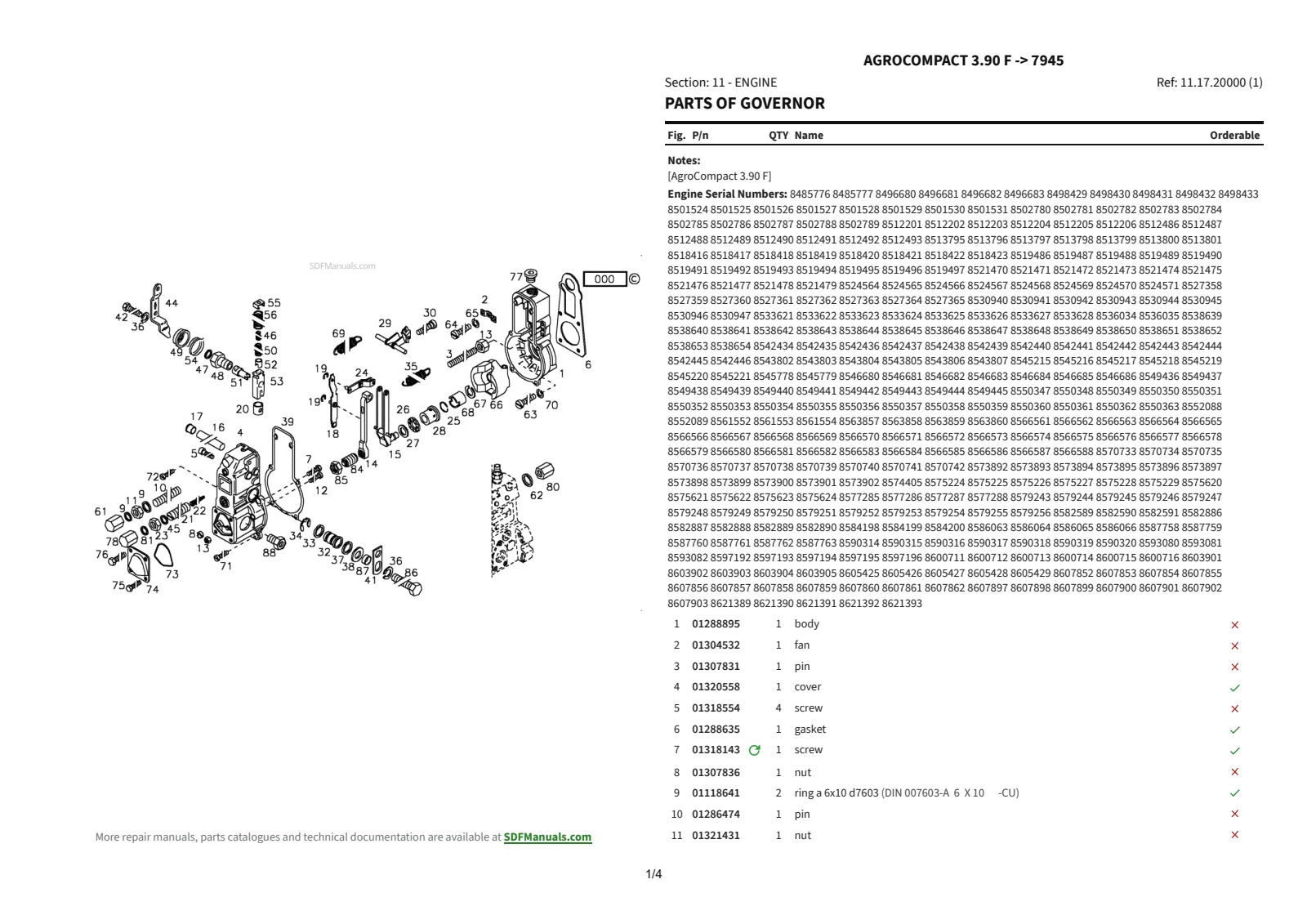 Parts Catalogue: AgroCompact 3.90 F → 7945 – parts catalogue sample 1
