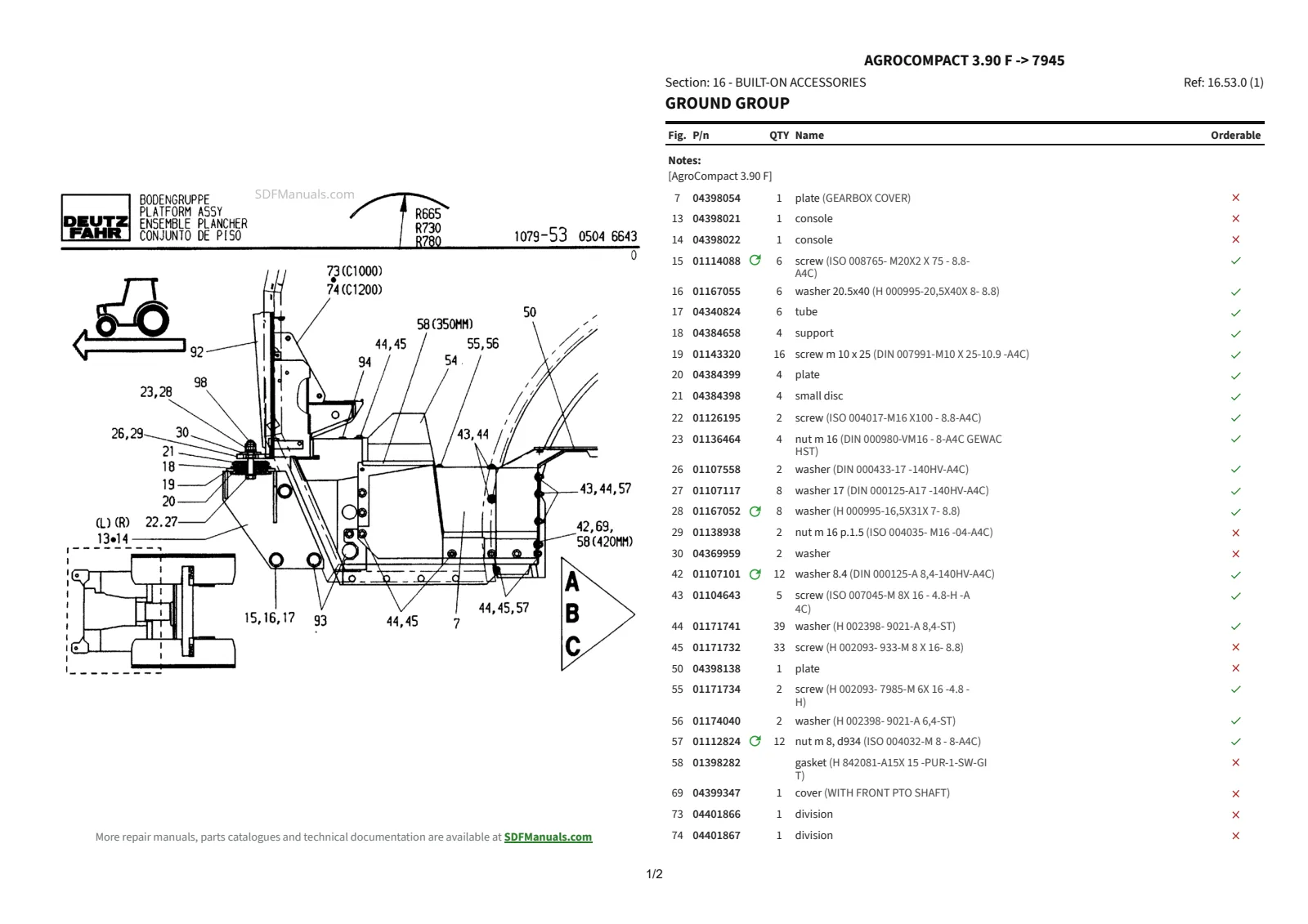 Parts Catalogue: AgroCompact 3.90 F → 7945 – parts catalogue sample 4