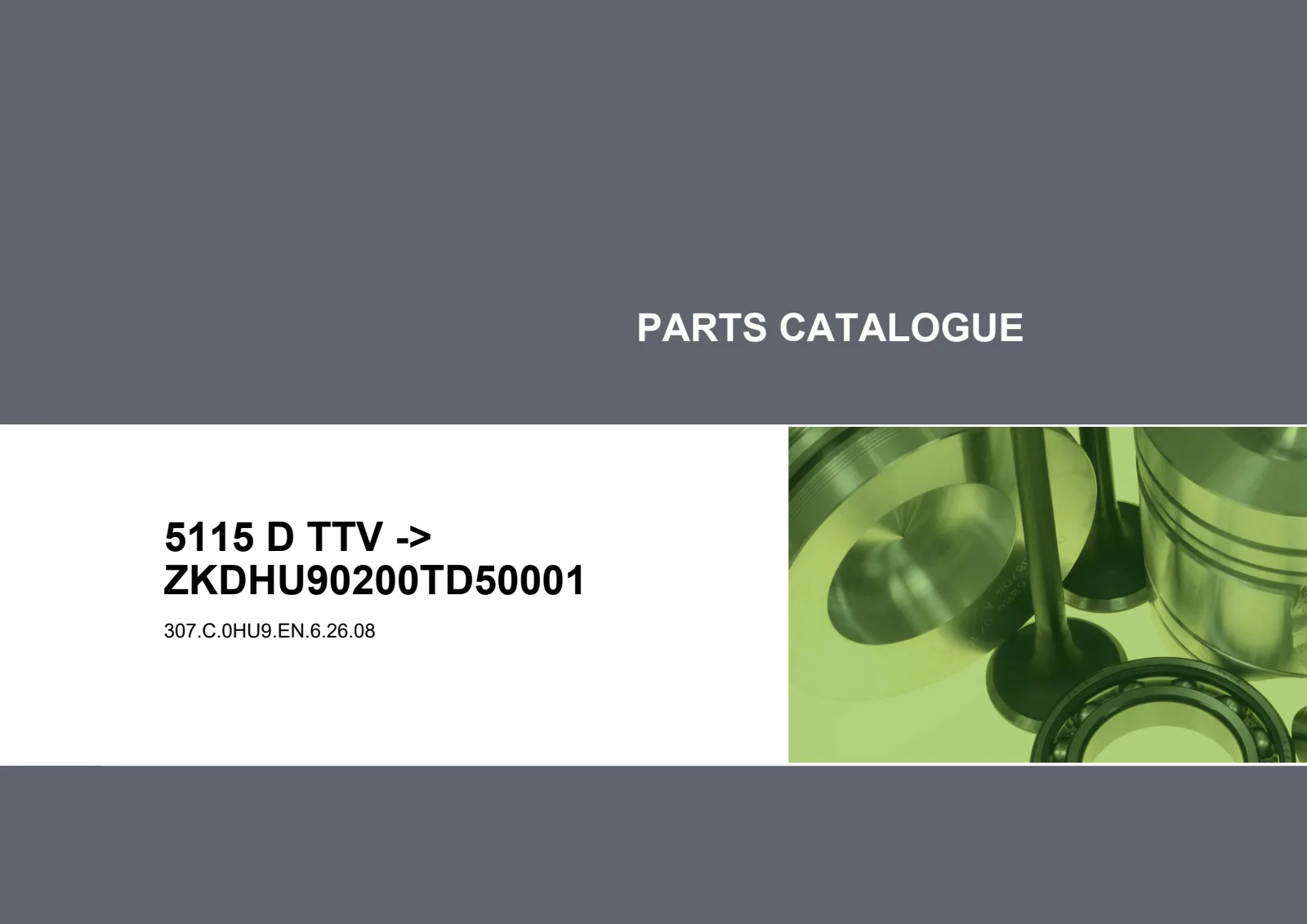 Parts Catalogue: 5115 D TTV → ZKDHU90200TD50001 – parts catalogue cover
