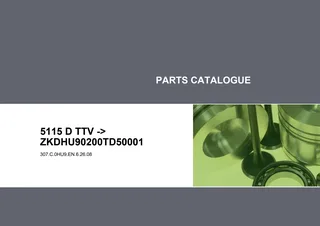 Parts Catalogue: 5115 D TTV → ZKDHU90200TD50001 – parts catalogue cover
